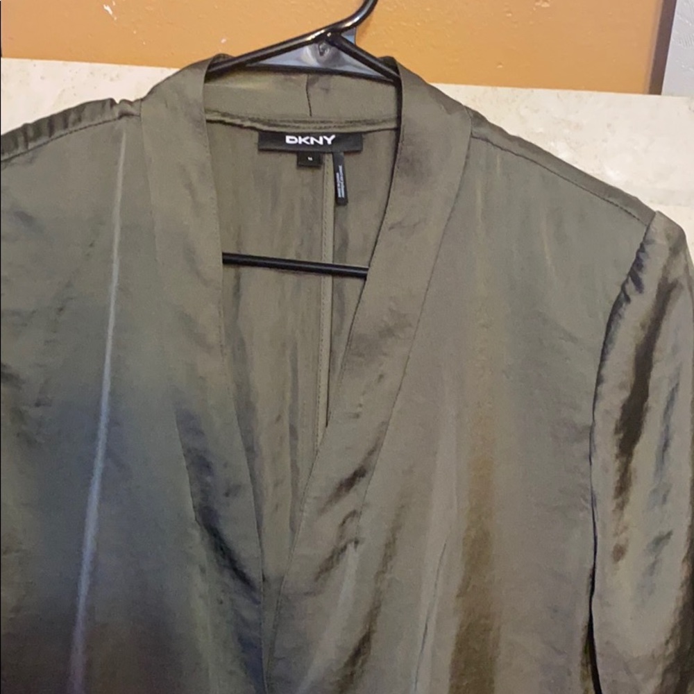 DKNY SCRUNCH - SLEEVE COLLARLESS BLAZER BRAND NEW - Picture 6 of 9